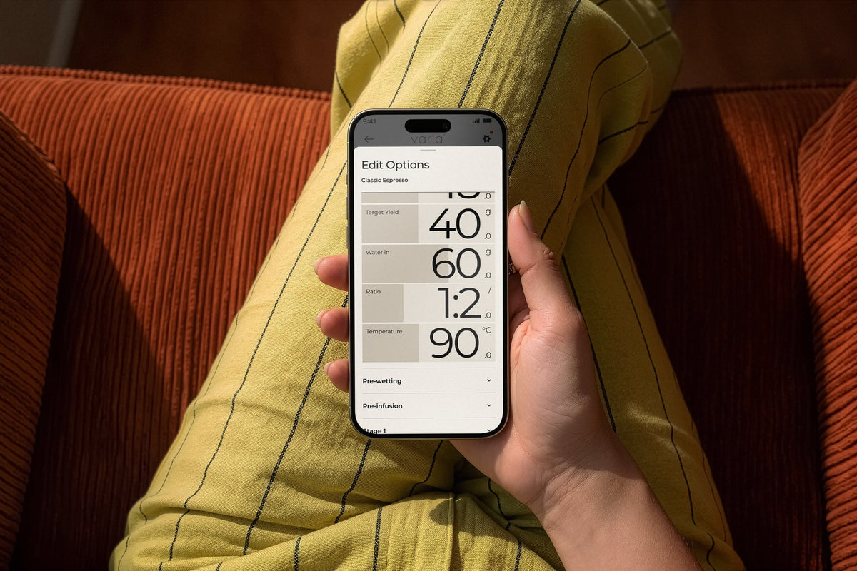 Editing an ORBI recipe in the Varia app