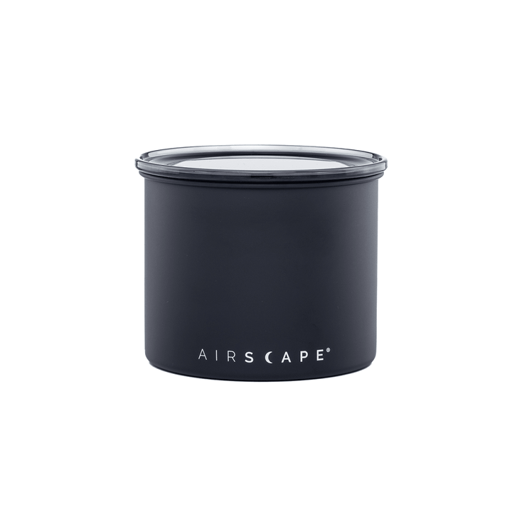 Airscape kaffedåse 950 ml i mat sort med røgfarvet låg