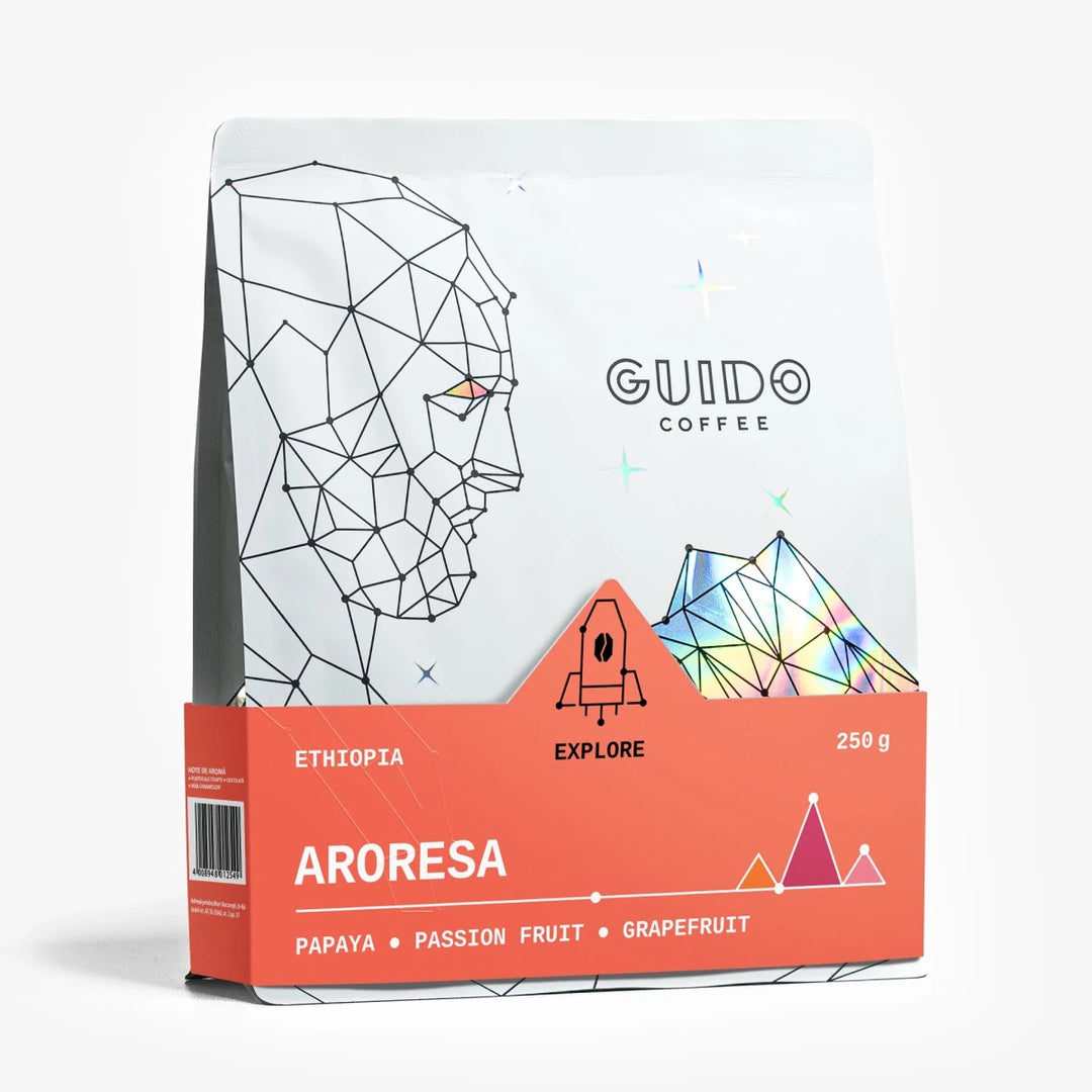 250 g pose Etiopien Aroresa, vasket Sidama-kaffe ristet af Guido