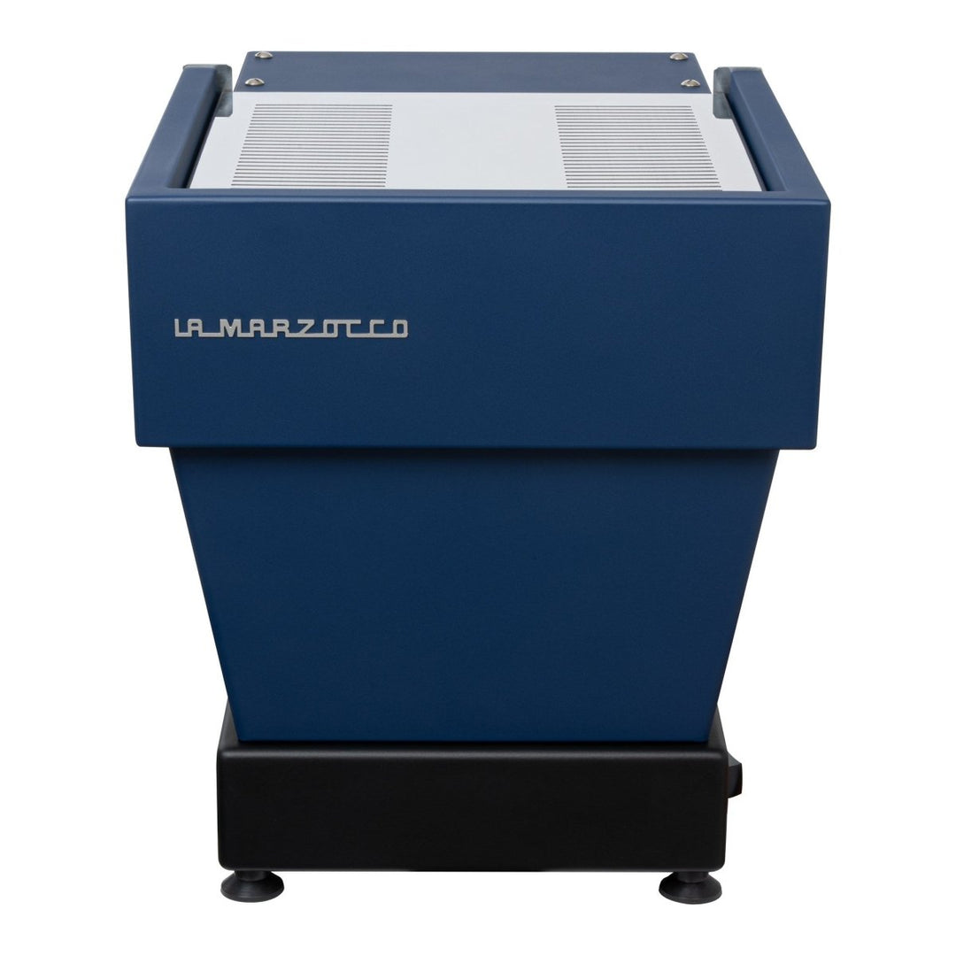 Bagsiden af La Marzocco Linea Micra espressomaskine i blå